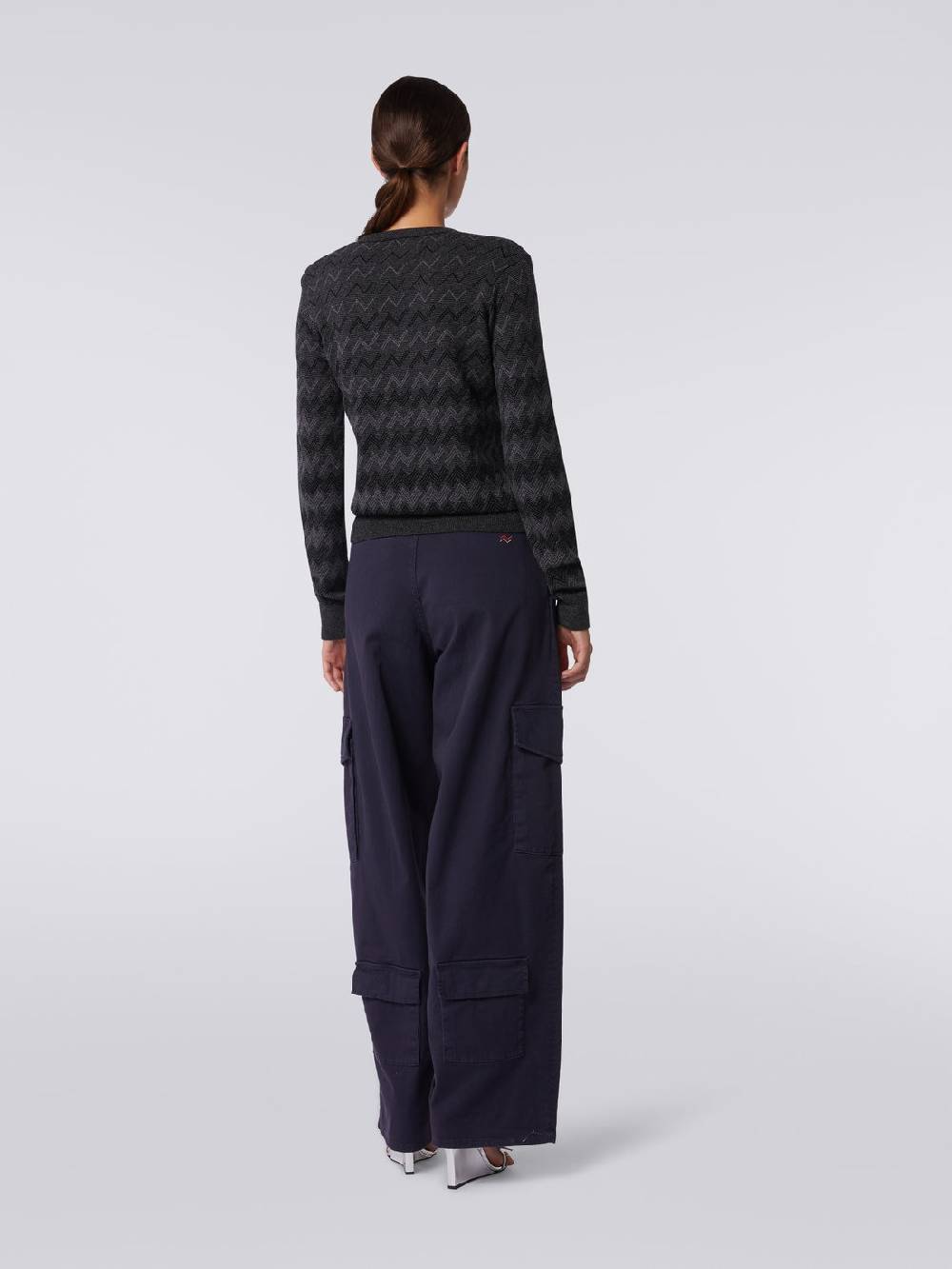 Missoni Pullover con scollo a V in cachemire con zig zag Presa