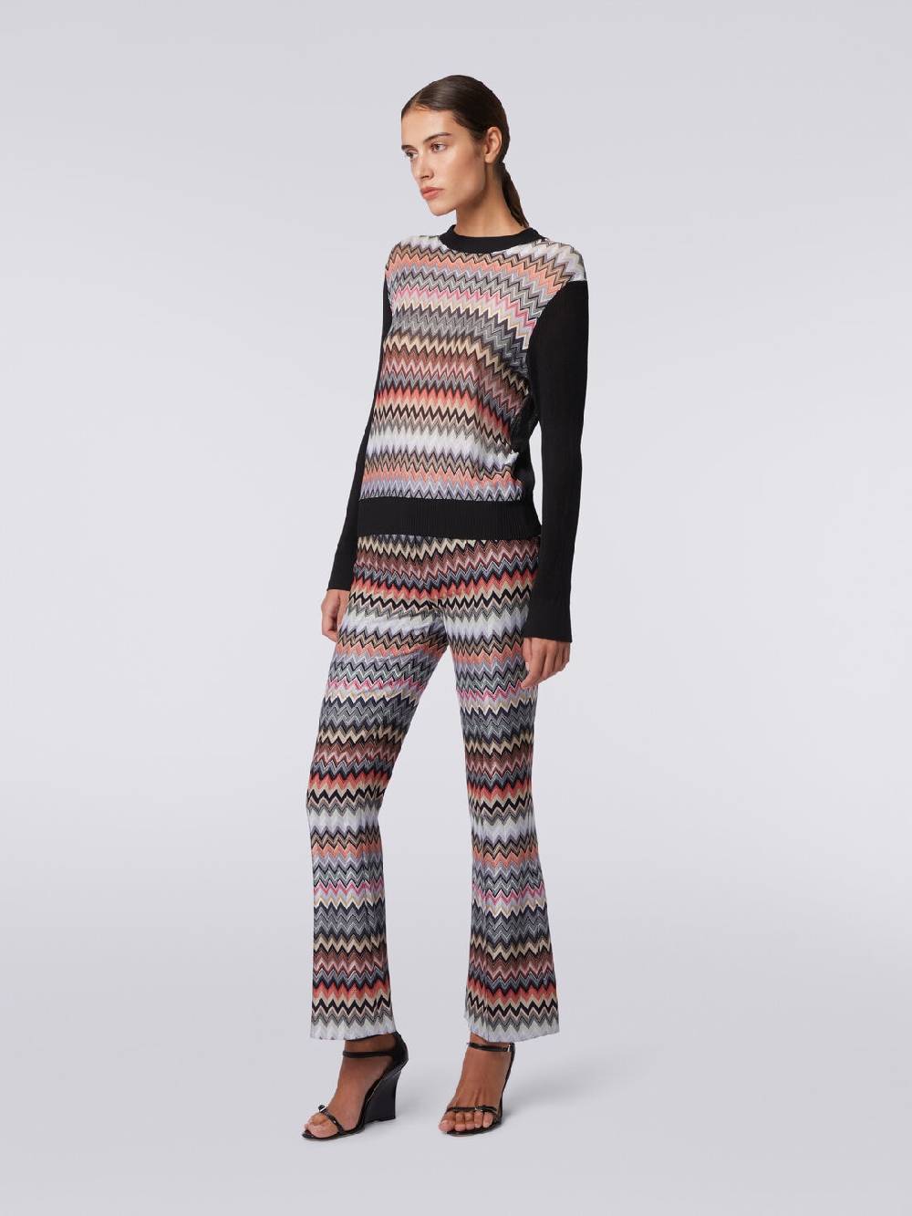 Missoni Pullover girocollo in viscosa zig zag Sconto