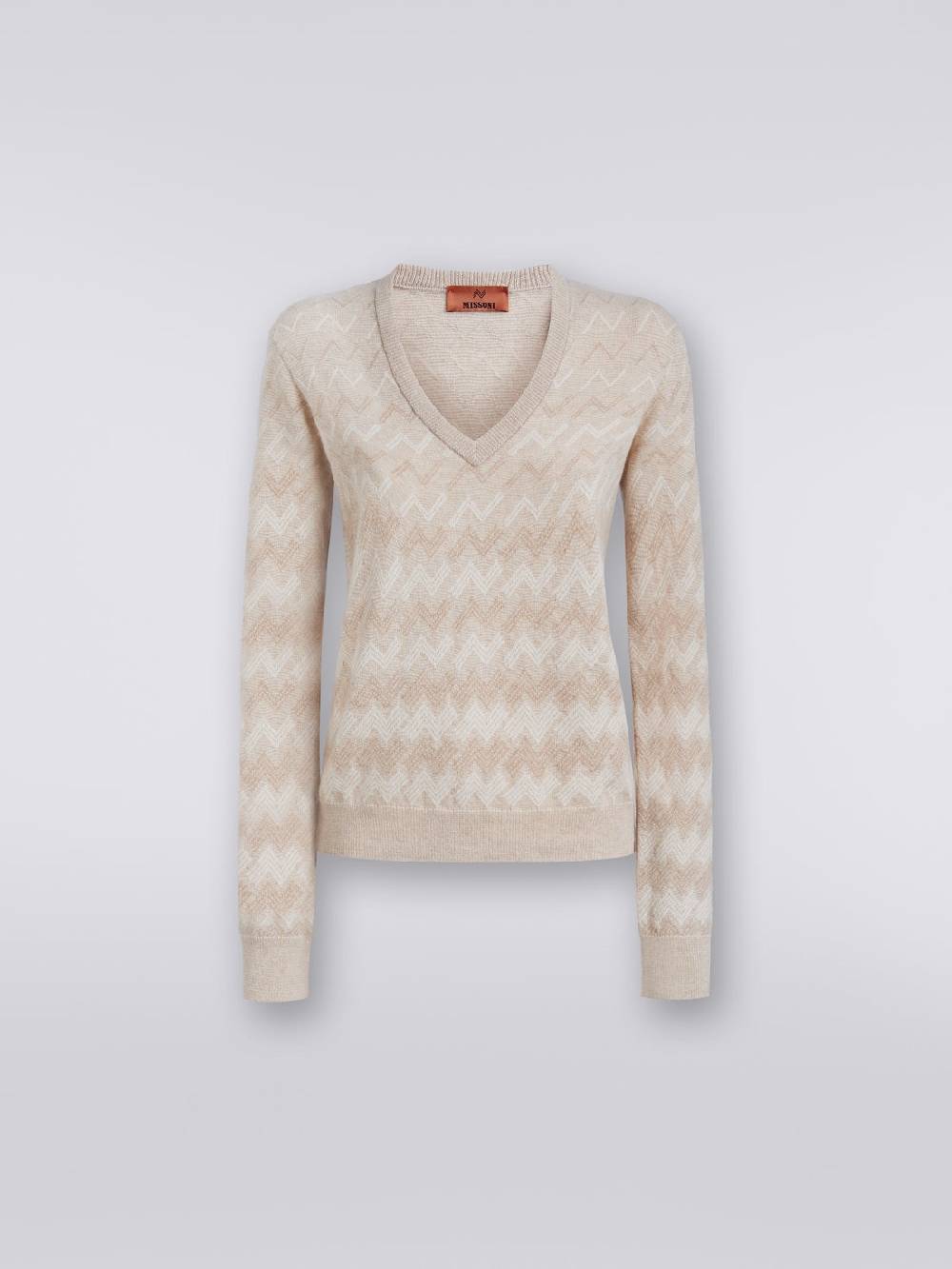 Missoni Pullover con scollo a V in cachemire con zig zag