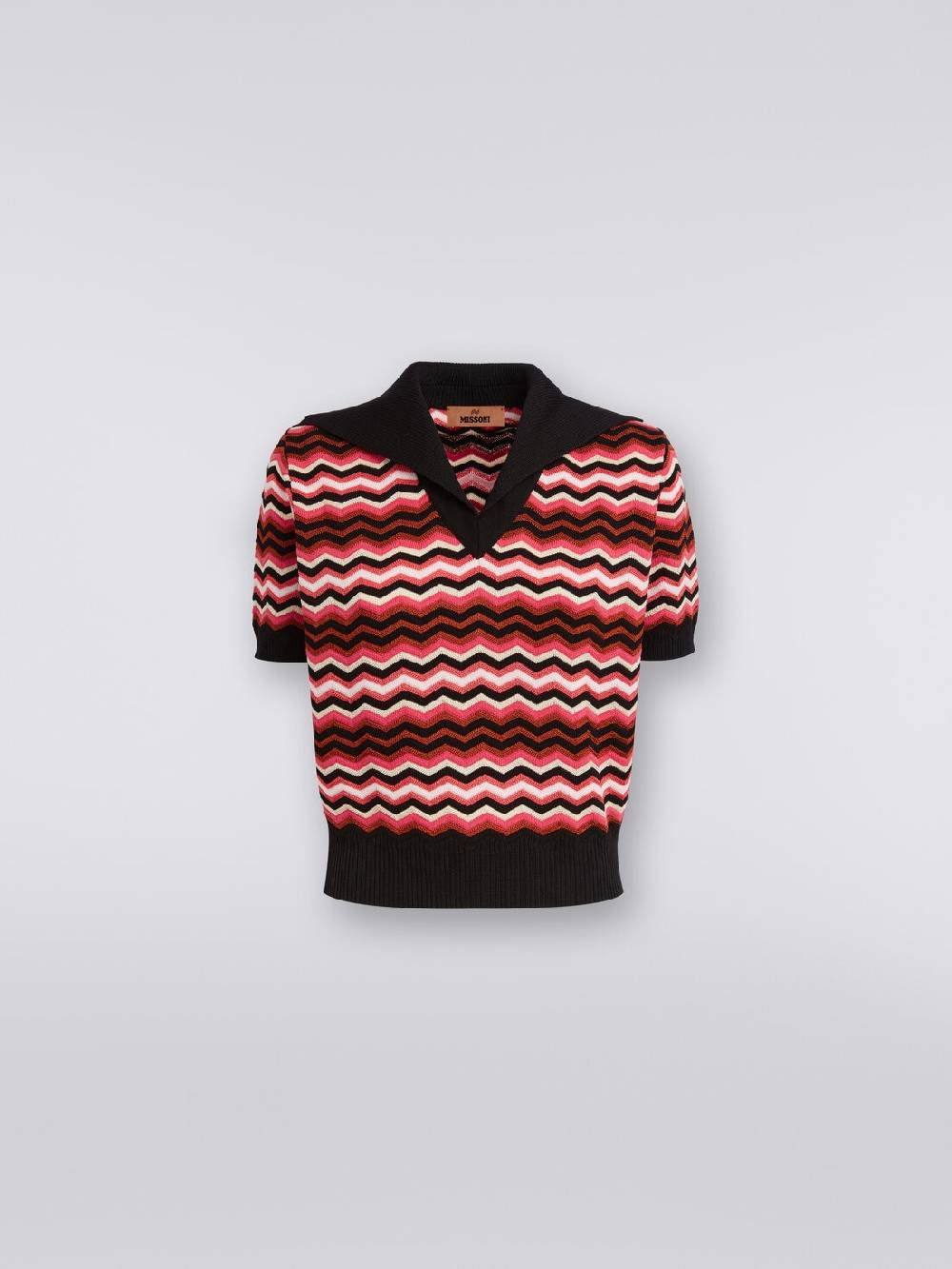 Missoni Maglia a maniche corte chevron con profili a contrasto Online