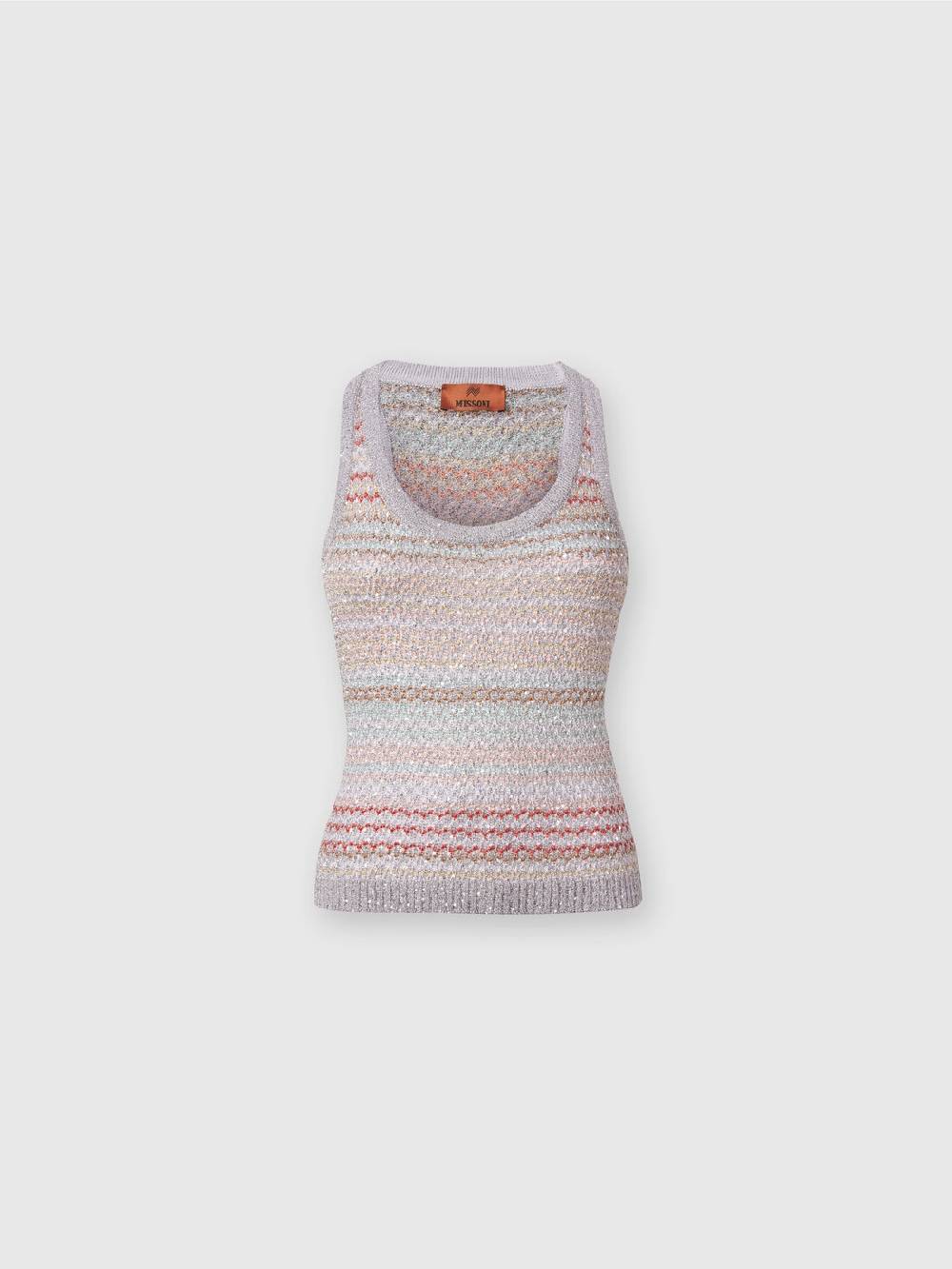 Missoni Canottiera in maglia a rete con applicazione di paillettes In Vendita