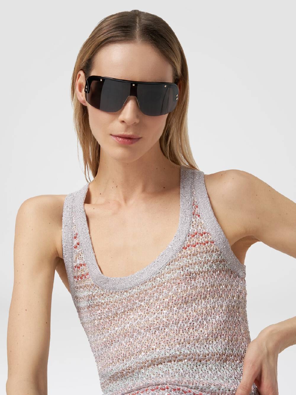 Missoni Canottiera in maglia a rete con applicazione di paillettes In Vendita