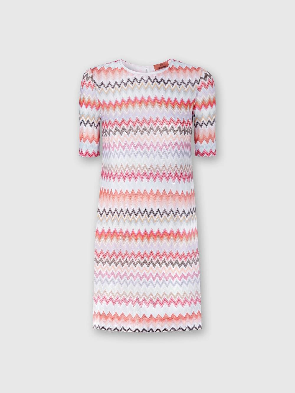 Missoni Abito a maniche corte in cotone e viscosa zig zag Saldi