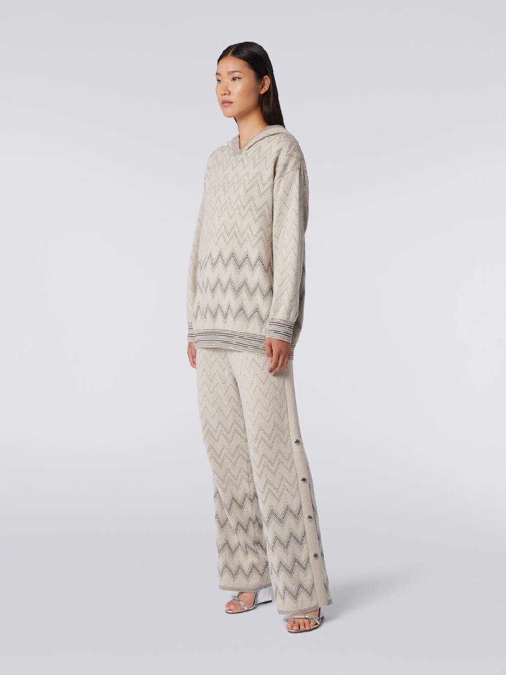 Missoni Pullover in misto lana zig zag con lurex Vendita Economica