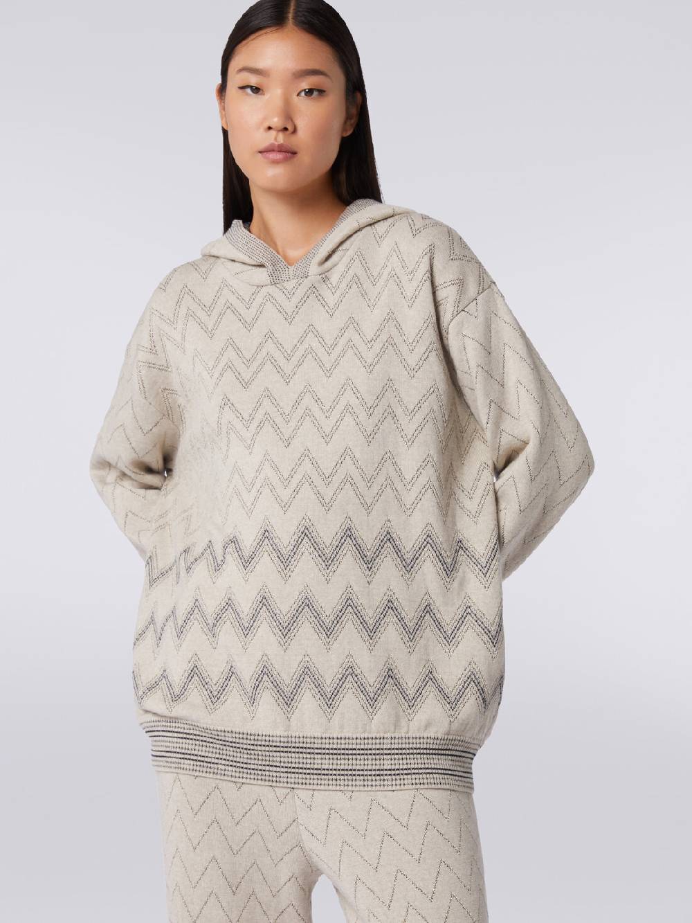 Missoni Pullover in misto lana zig zag con lurex Vendita Economica