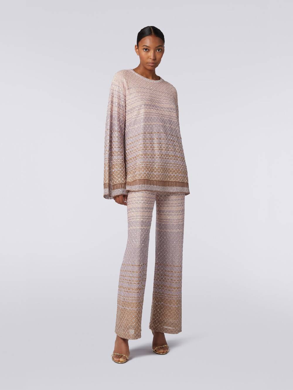 Missoni Pullover girocollo in misto viscosa dégradé con paillettes