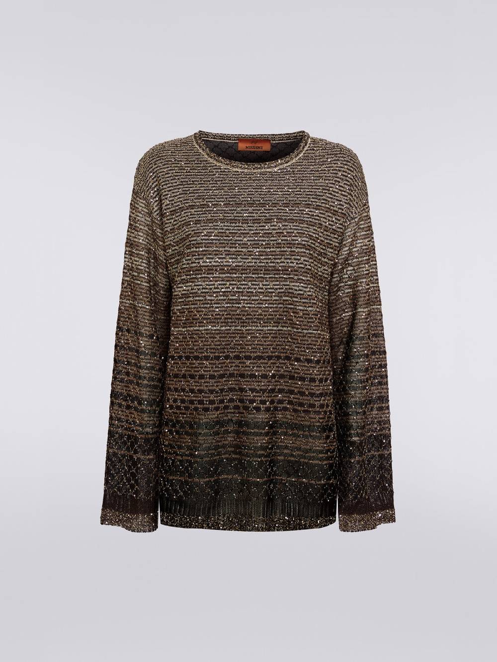 Missoni Pullover girocollo in misto viscosa dégradé con paillettes Vendite Flash