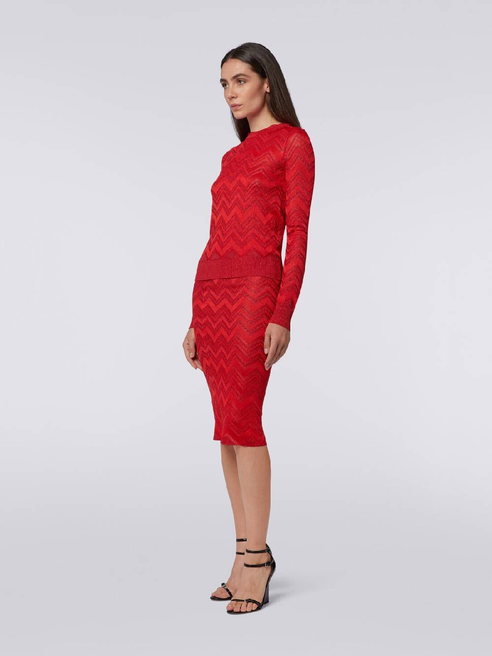 Missoni Maglia girocollo in misto viscosa zig zag con lurex In Saldo