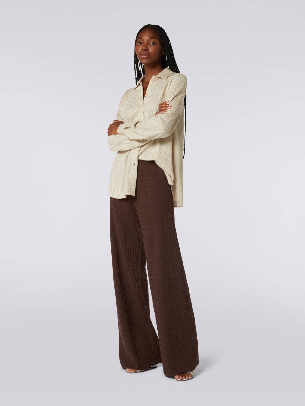 Missoni Pantaloni a palazzo in cotone Italy