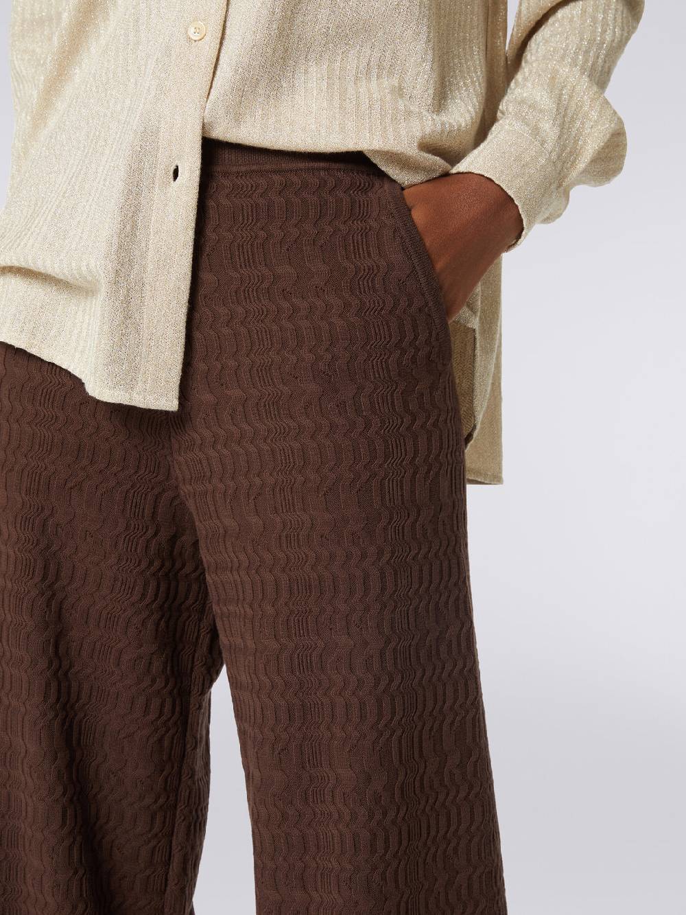 Missoni Pantaloni a palazzo in cotone Italy
