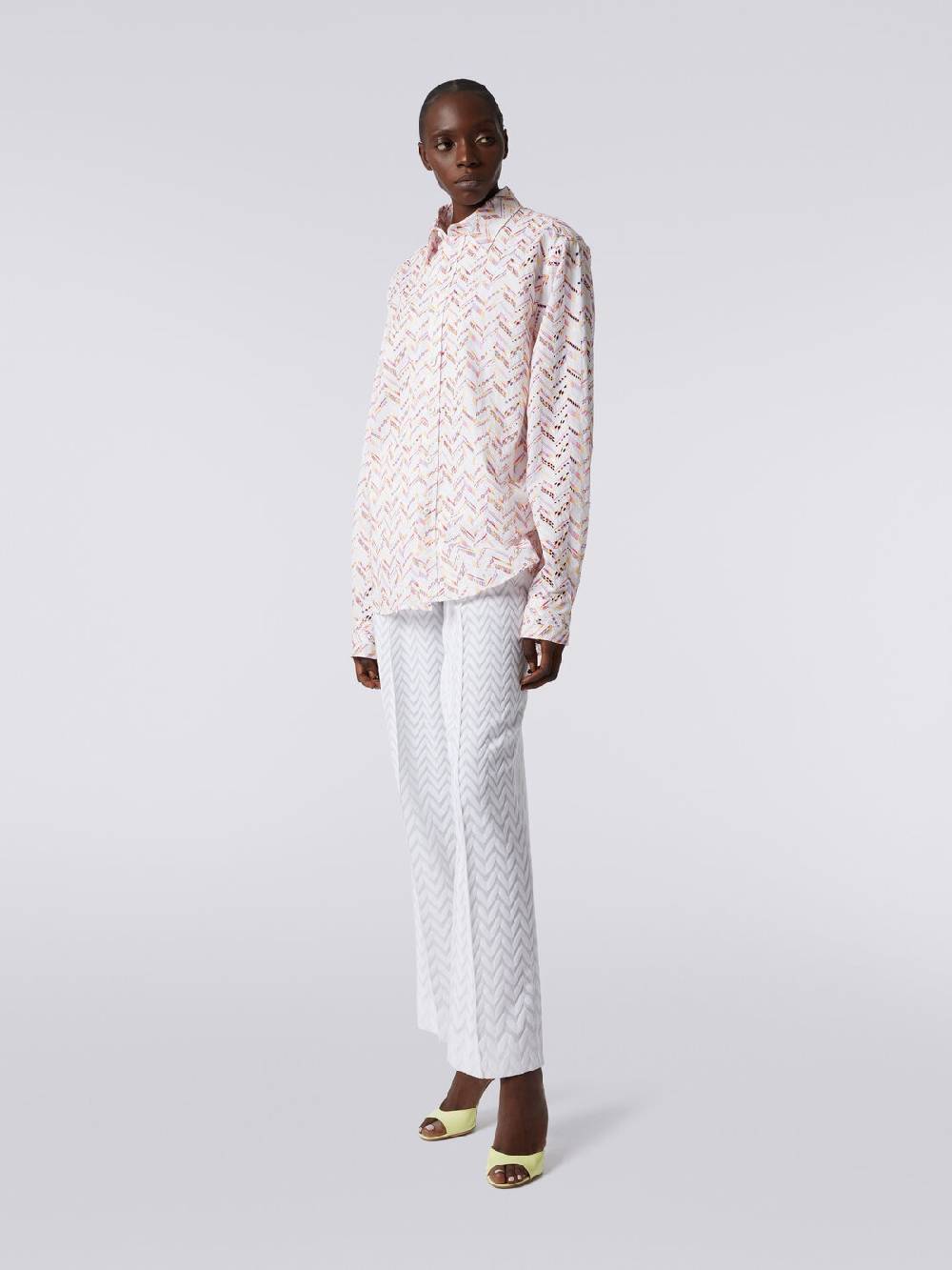 Missoni Camicia in popeline di cotone con pizzo sangallo Italia
