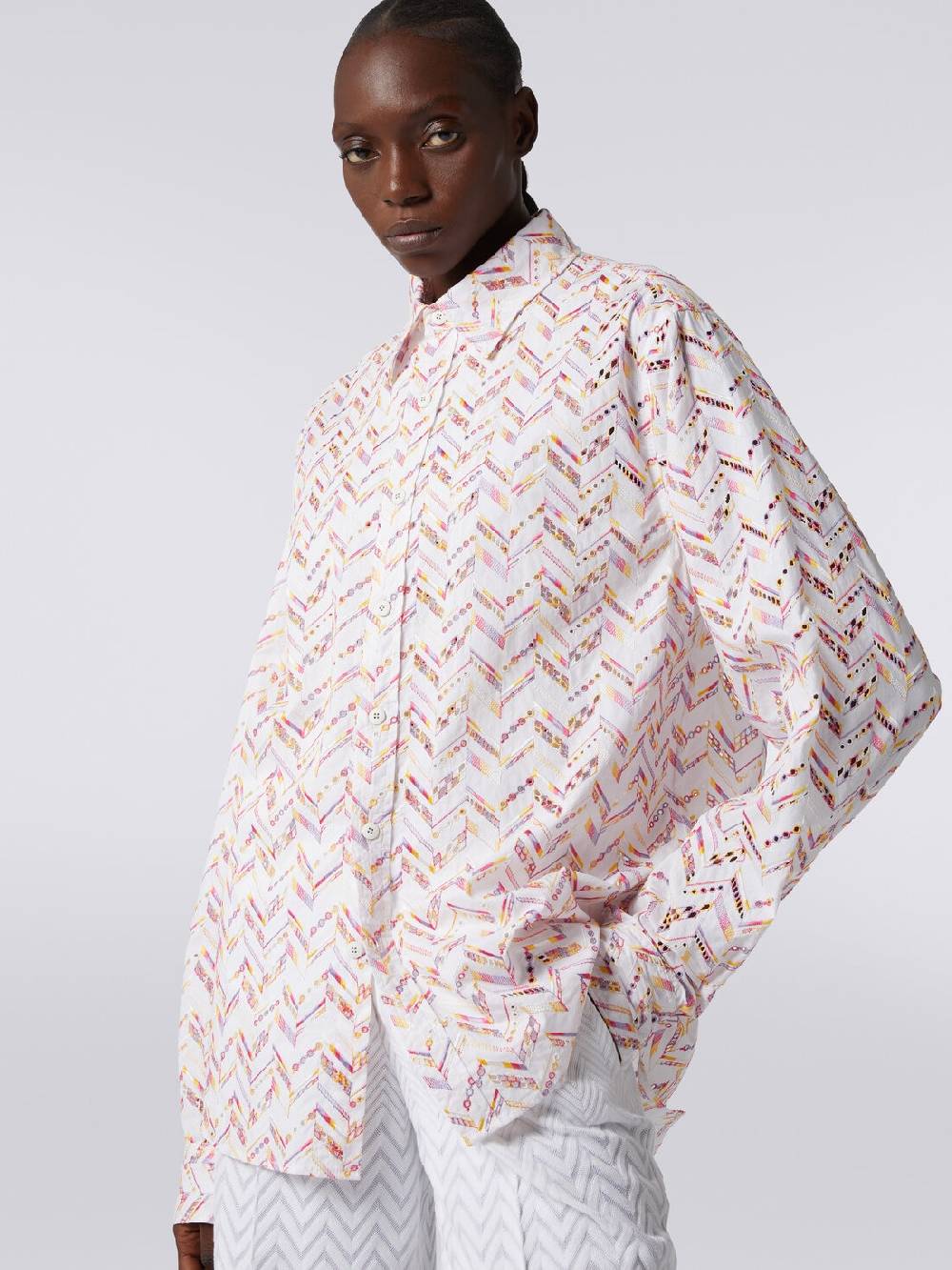 Missoni Camicia in popeline di cotone con pizzo sangallo Italia