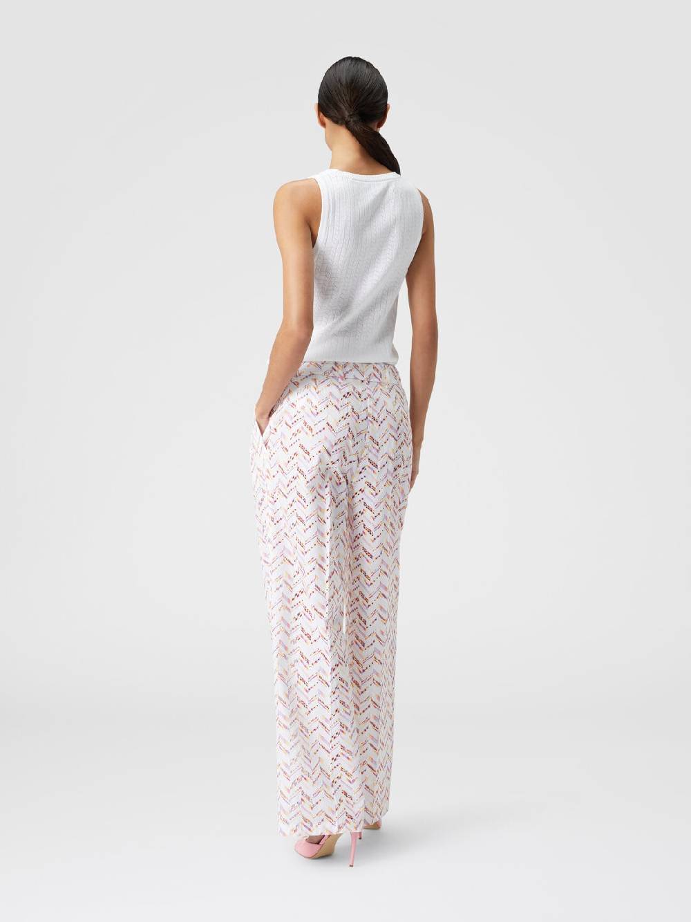 Missoni Pantaloni in popeline di cotone con pizzo sangallo 2025