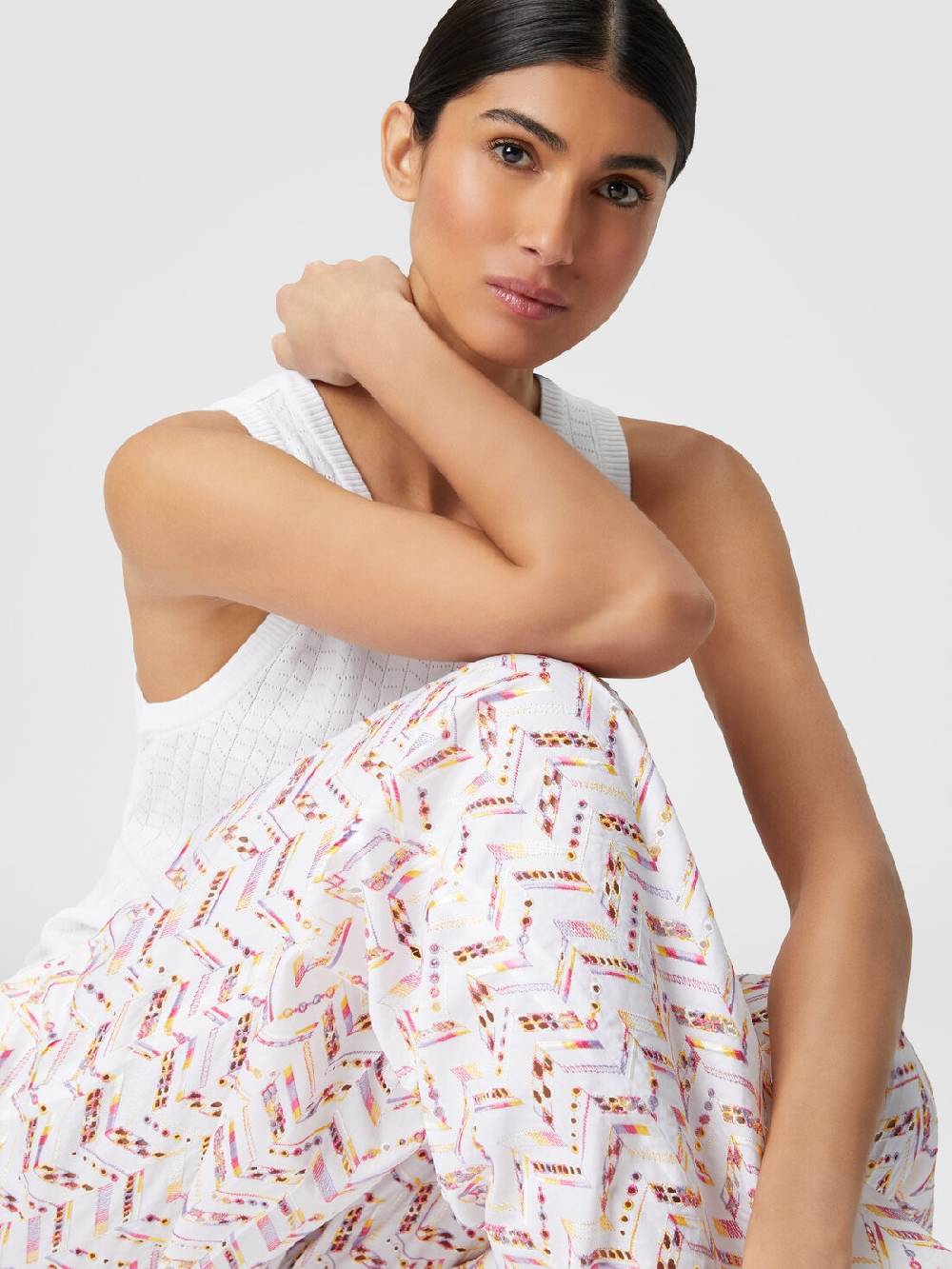 Missoni Pantaloni in popeline di cotone con pizzo sangallo 2025