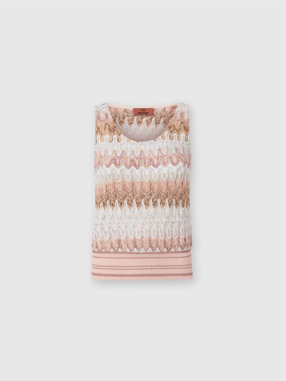 Missoni Canottiera in misto viscosa lamé con motivo a onde Nuovo