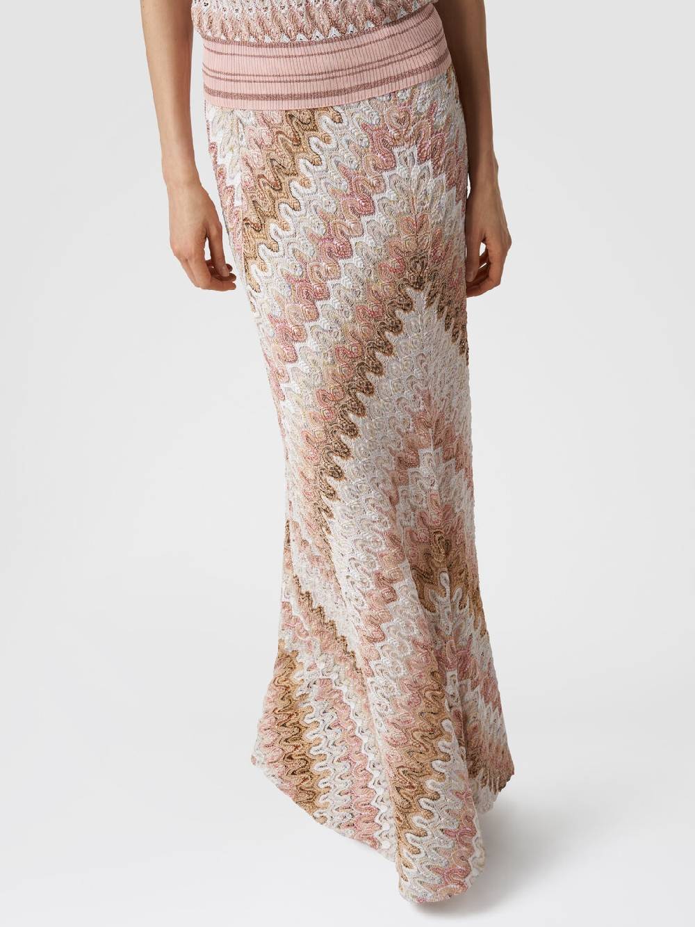 Missoni Gonna lunga in misto viscosa lamé effetto pizzo Qualità