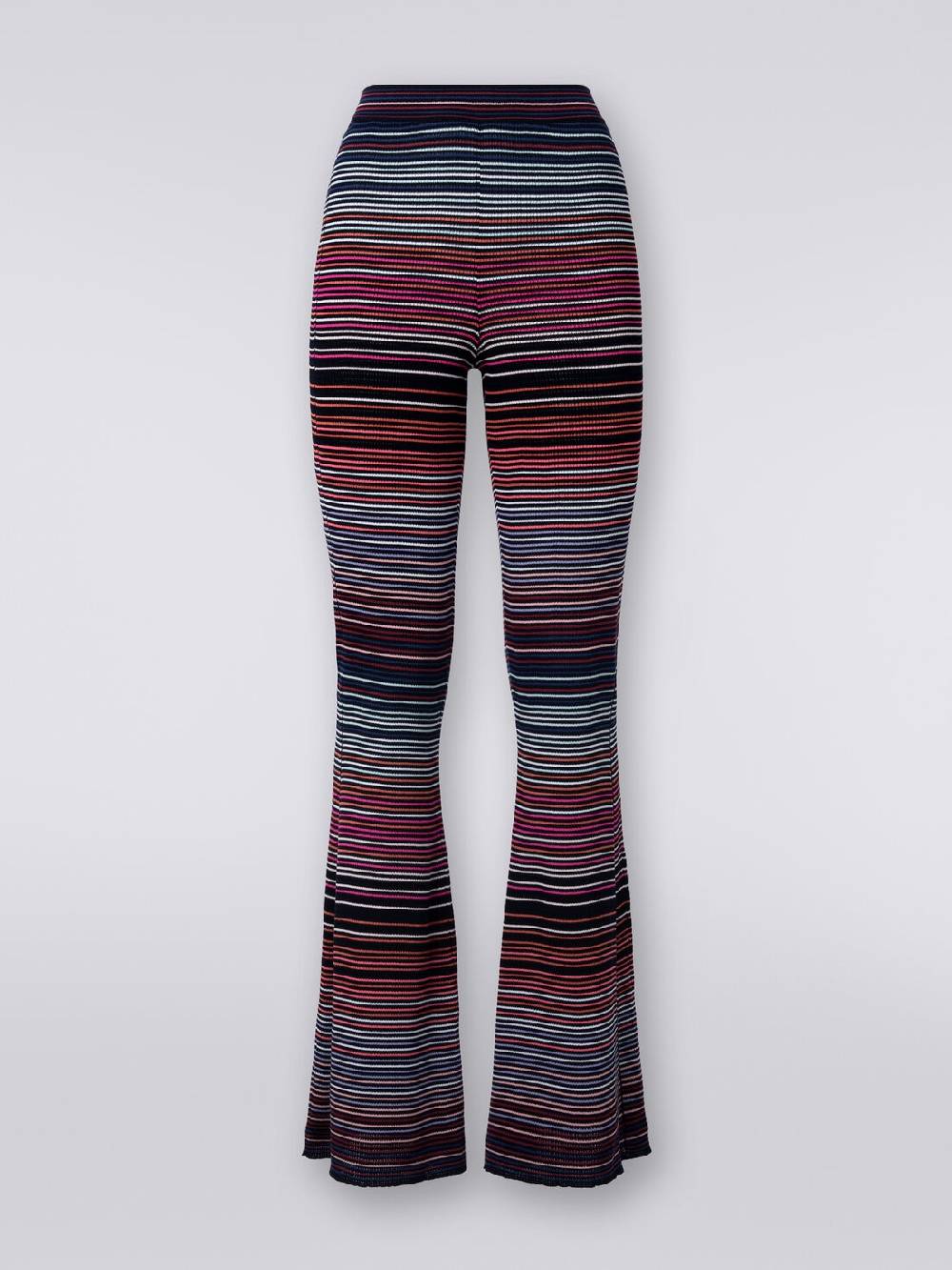 Missoni Pantaloni flare in maglia di cotone e viscosa a righe Pezzi Unici