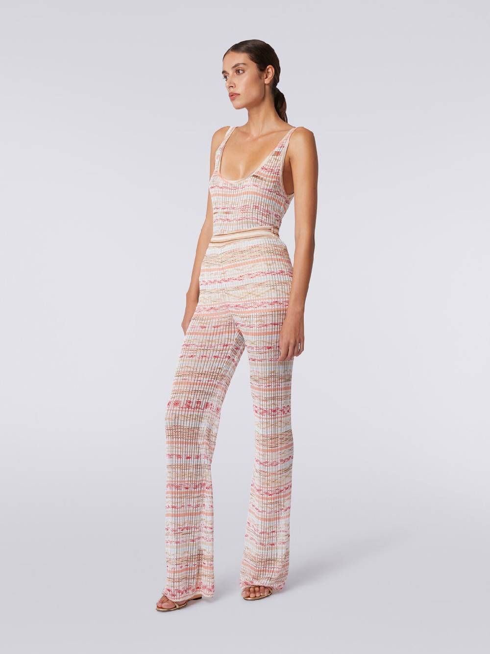 Missoni Pantaloni a costine in maglia di viscosa fiammata Negozi Online