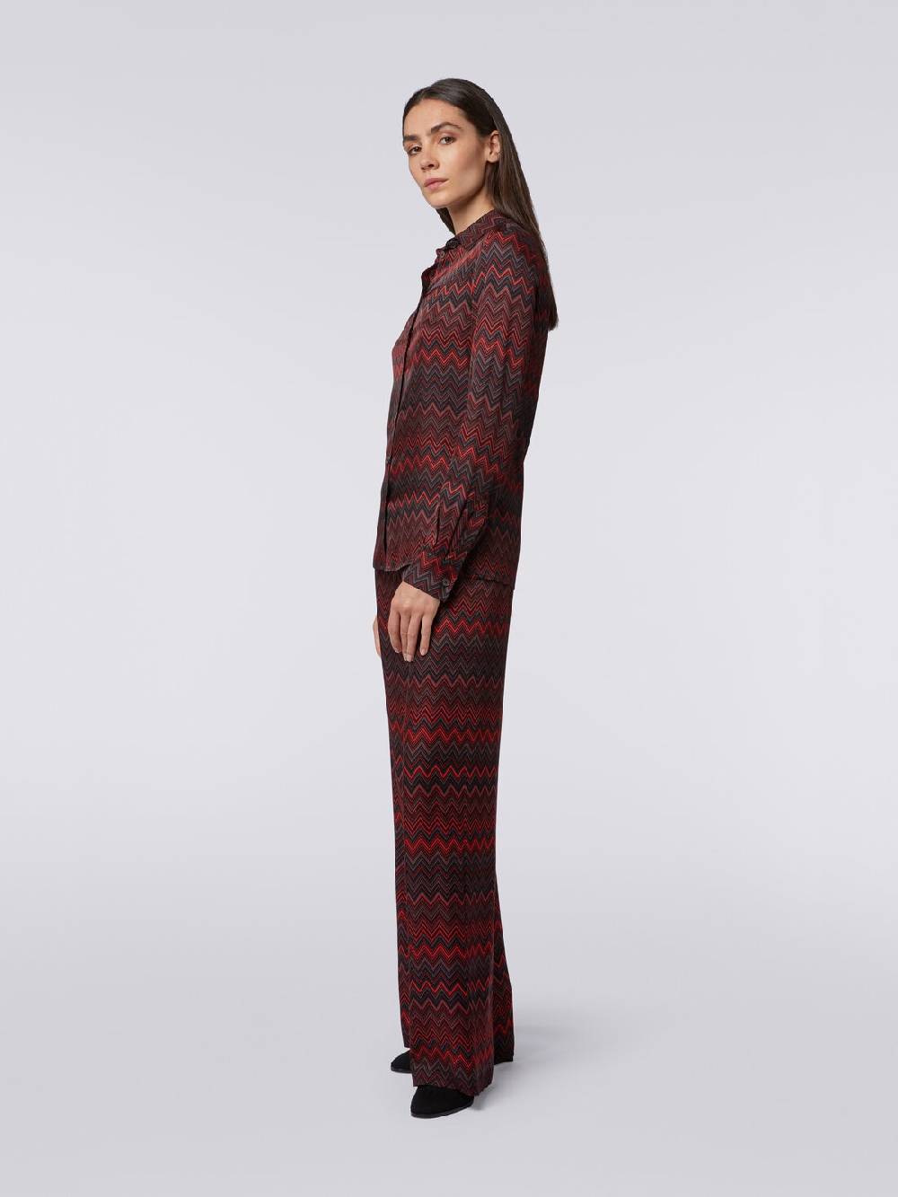 Missoni Pantaloni in viscosa jacquard a zig zag Consegna Veloce