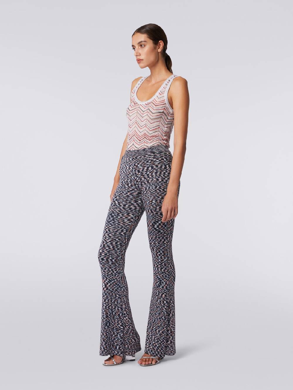 Missoni Pantaloni flare in misto viscosa fiammata Shopping Online
