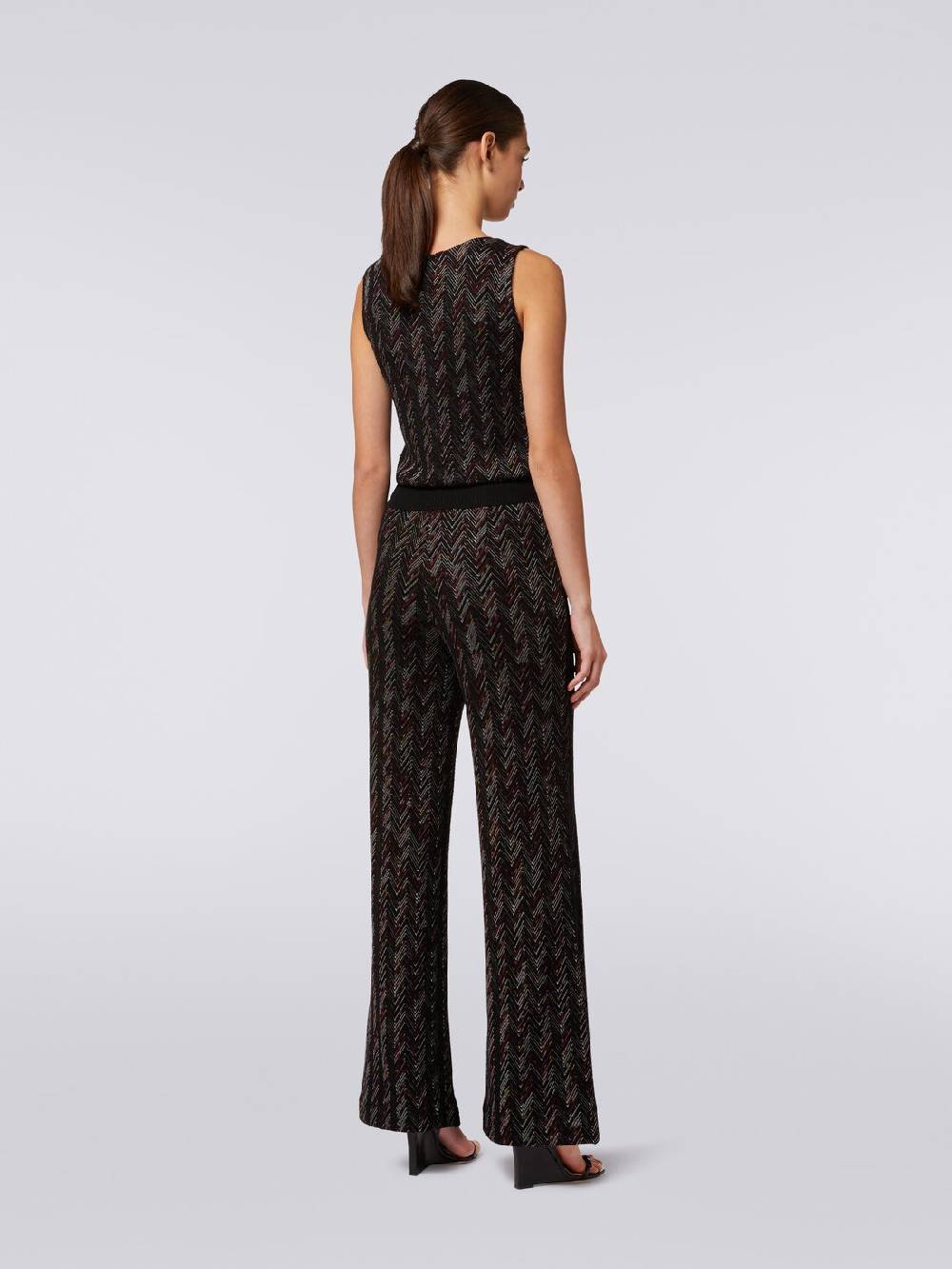 Missoni Pantaloni a palazzo in lana e viscosa zig zag Affare Del Giorno