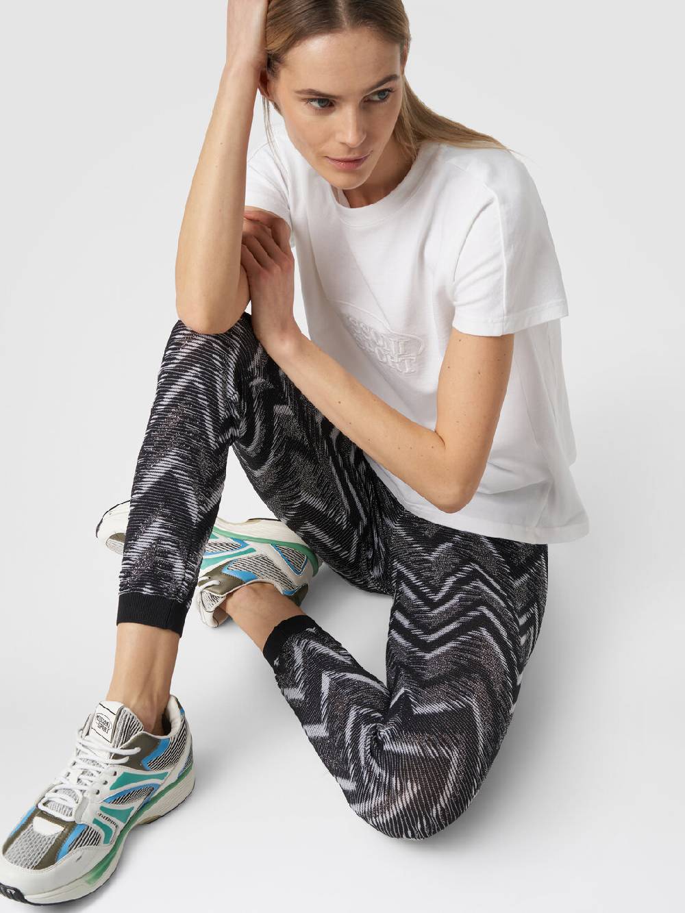 Missoni Leggings in maglia con lurex e logo Sottocosto