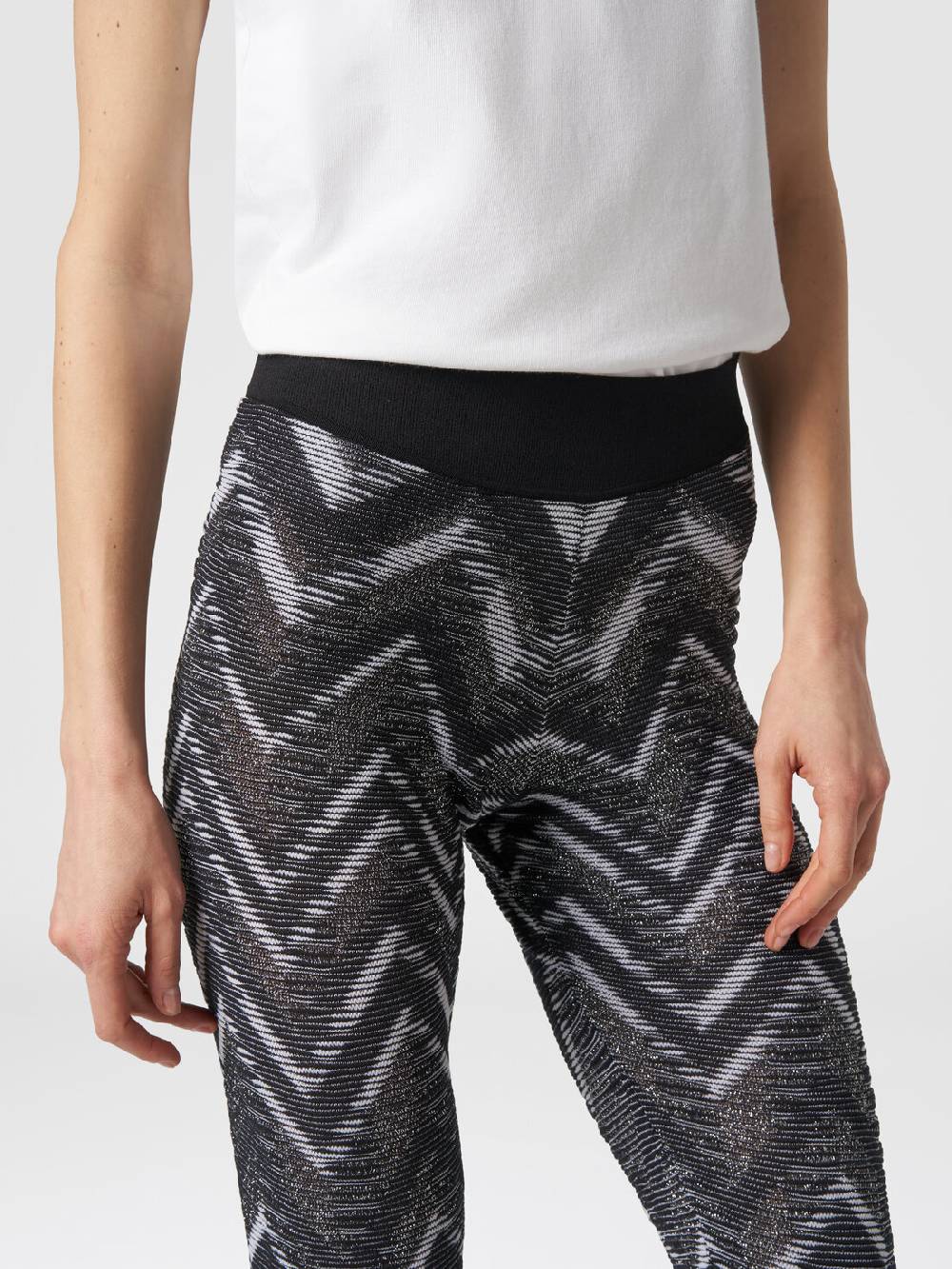 Missoni Leggings in maglia con lurex e logo Sottocosto