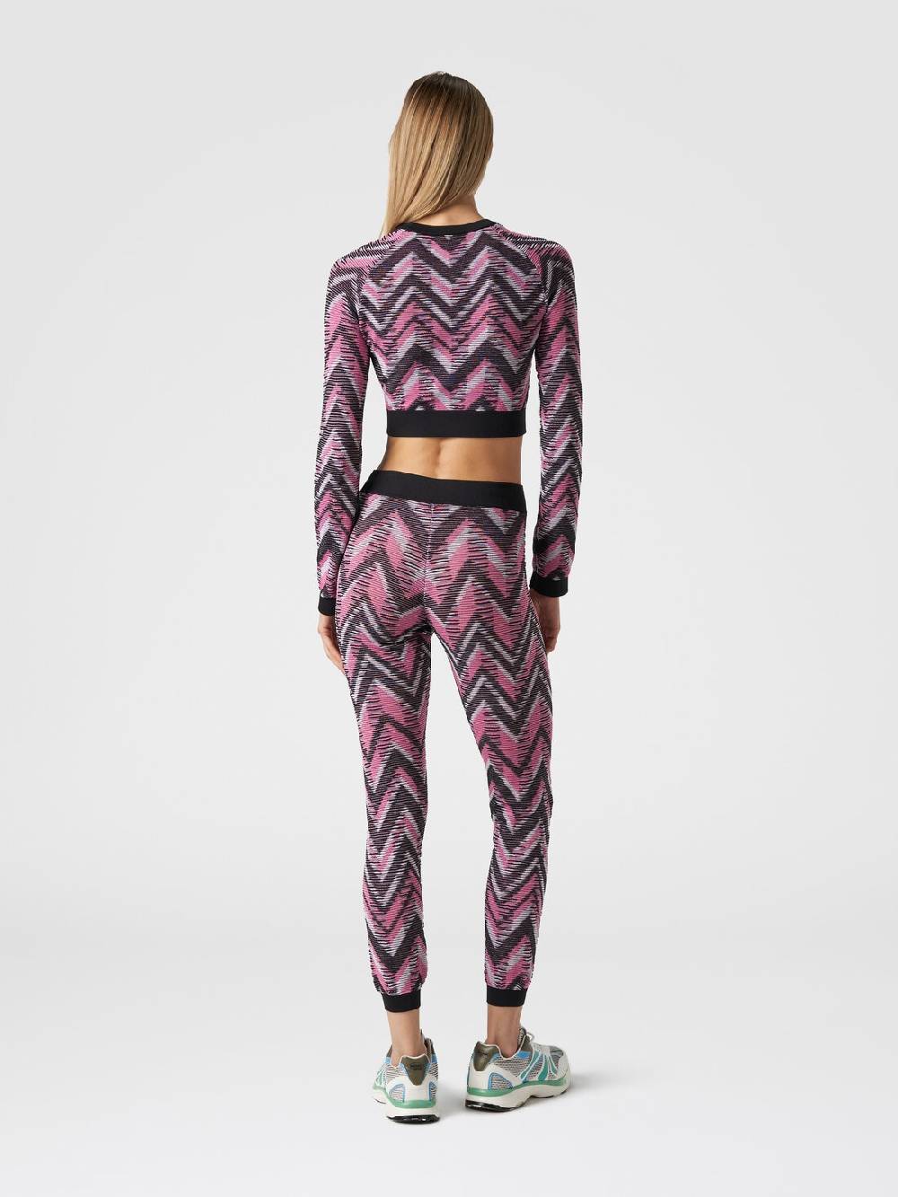 Missoni Leggings in maglia chevron con logo Convenienza