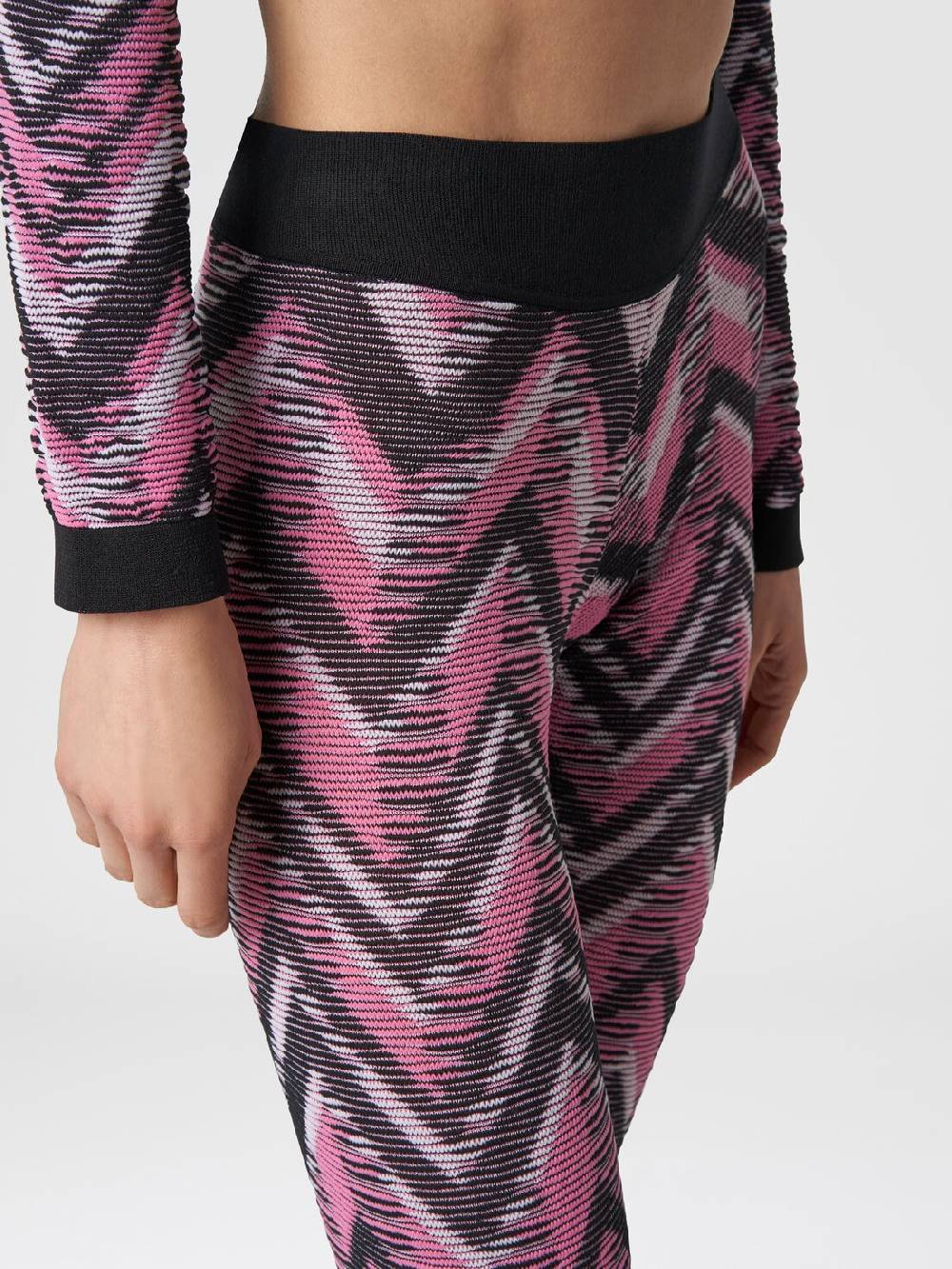 Missoni Leggings in maglia chevron con logo Convenienza