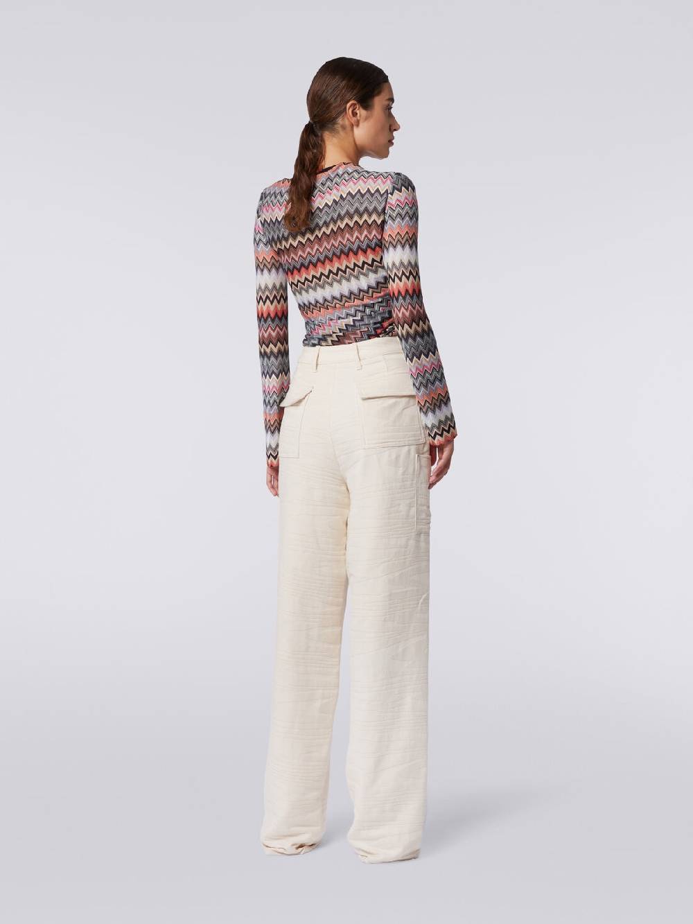 Missoni Cargo pants in cotone fiammato Presa