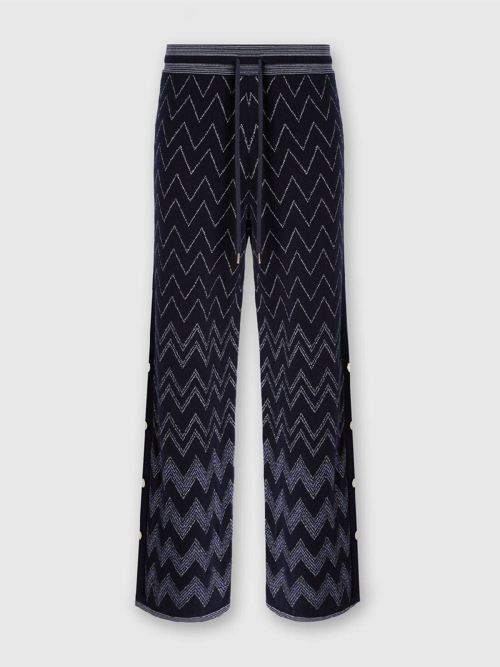 Missoni Joggers in lana e viscosa zig zag con lurex