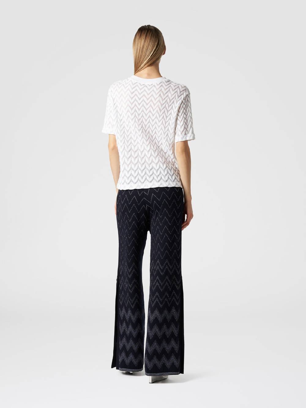 Missoni Joggers in lana e viscosa zig zag con lurex Online