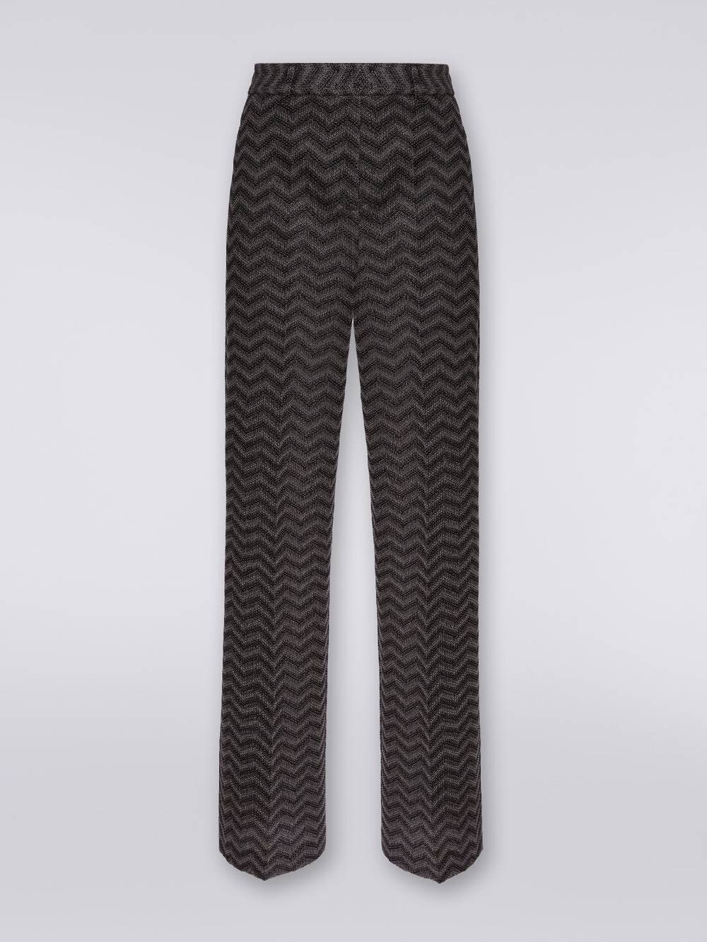 Missoni Pantaloni dritti in cotone chevron