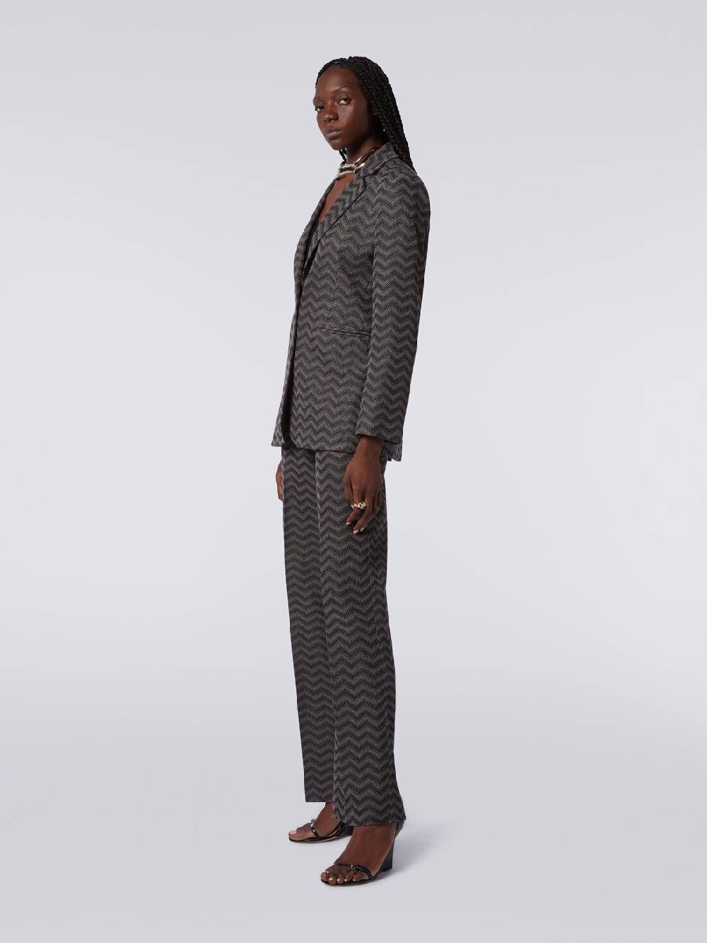 Missoni Pantaloni dritti in cotone chevron Outlet