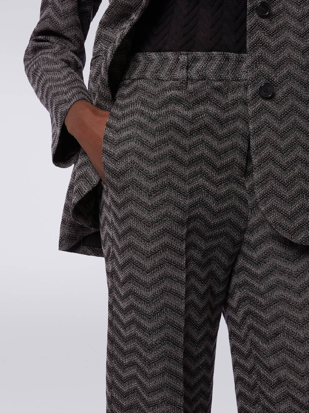 Missoni Pantaloni dritti in cotone chevron Outlet