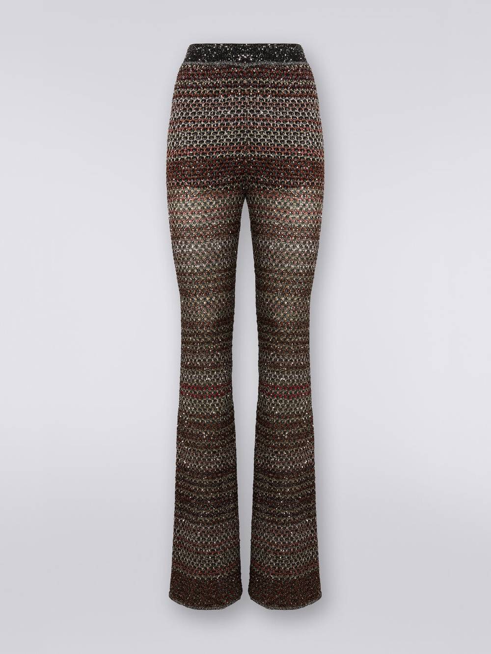 Missoni Pantaloni in maglia a rete con applicazione di paillettes Saldi
