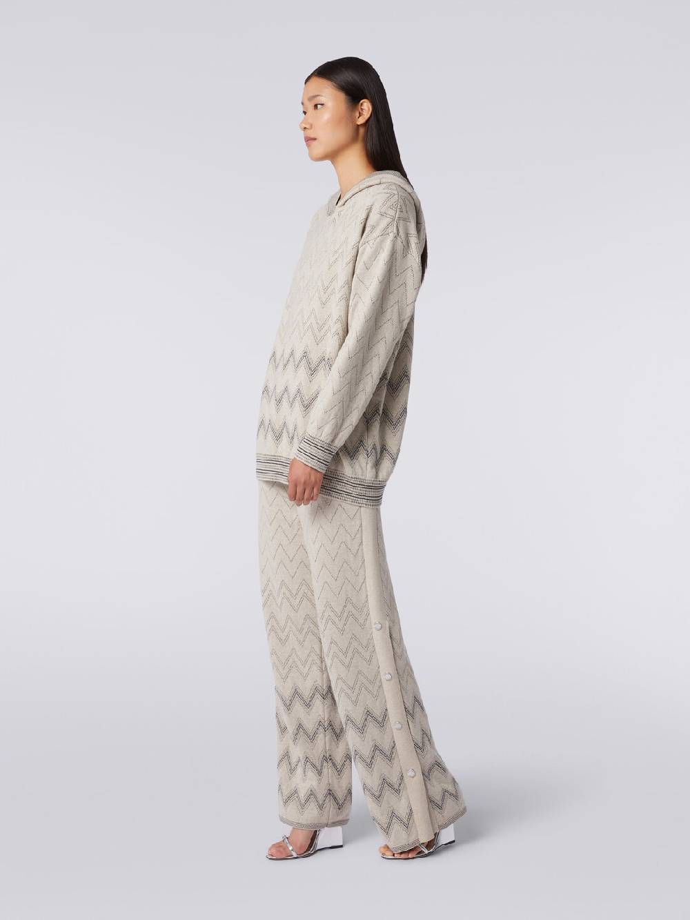 Missoni Joggers in lana e viscosa zig zag con lurex Hotsell