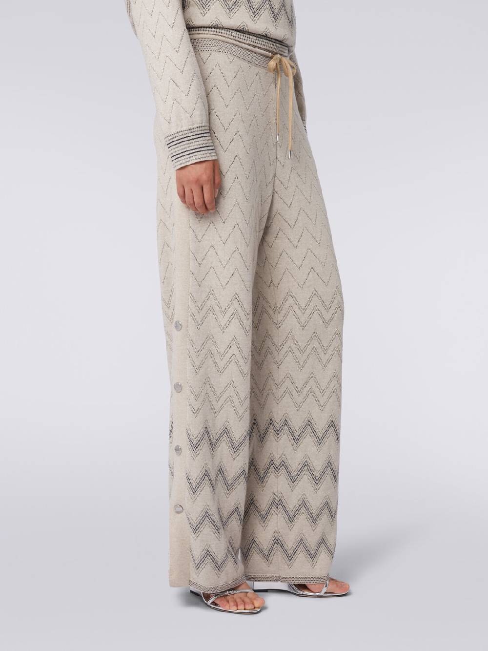 Missoni Joggers in lana e viscosa zig zag con lurex Hotsell