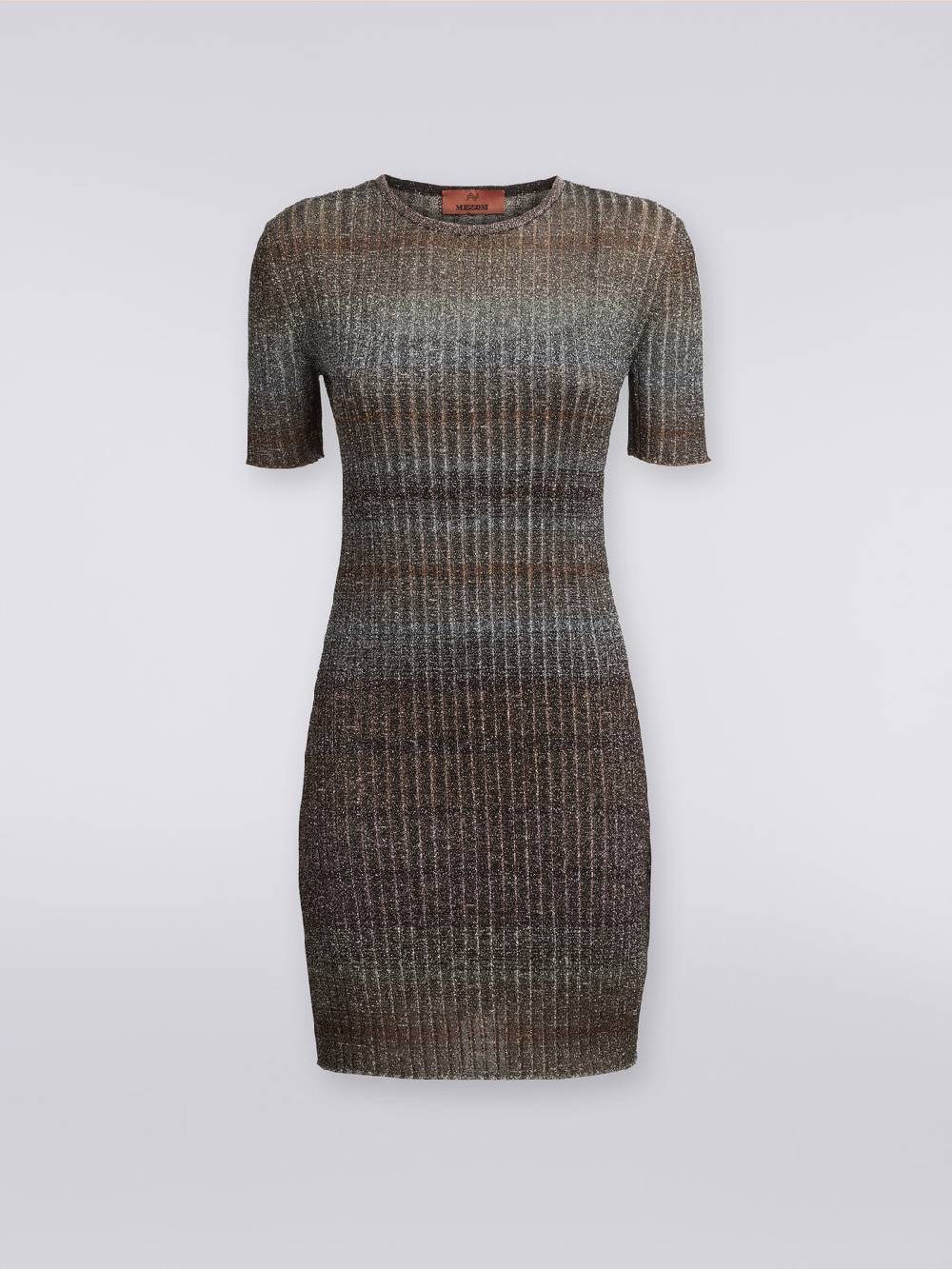 Missoni Mini-abito girocollo a costine con lurex Vendita Calda