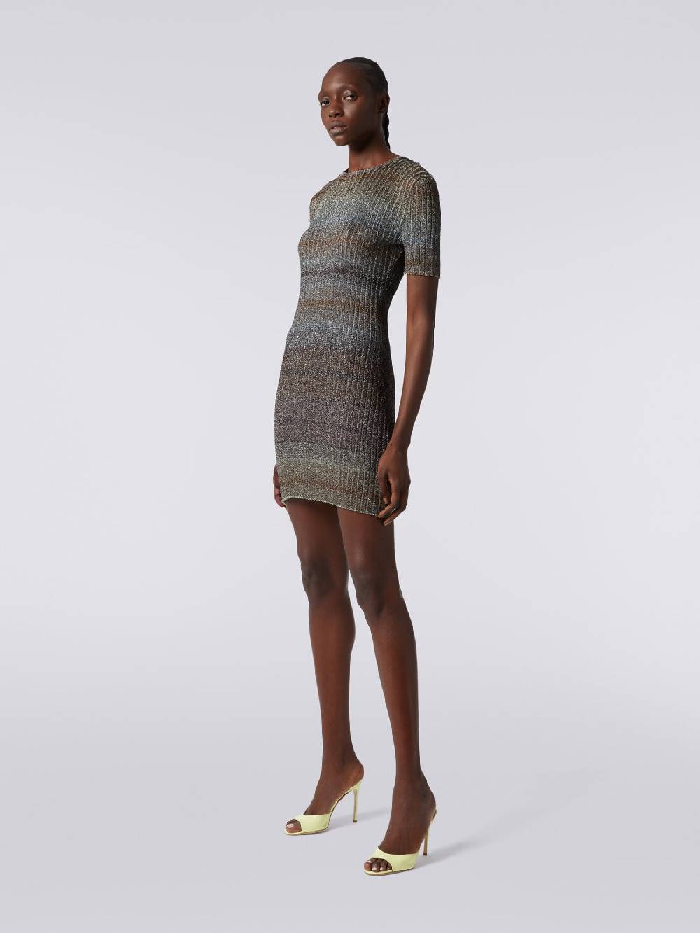 Missoni Mini-abito girocollo a costine con lurex Vendita Calda