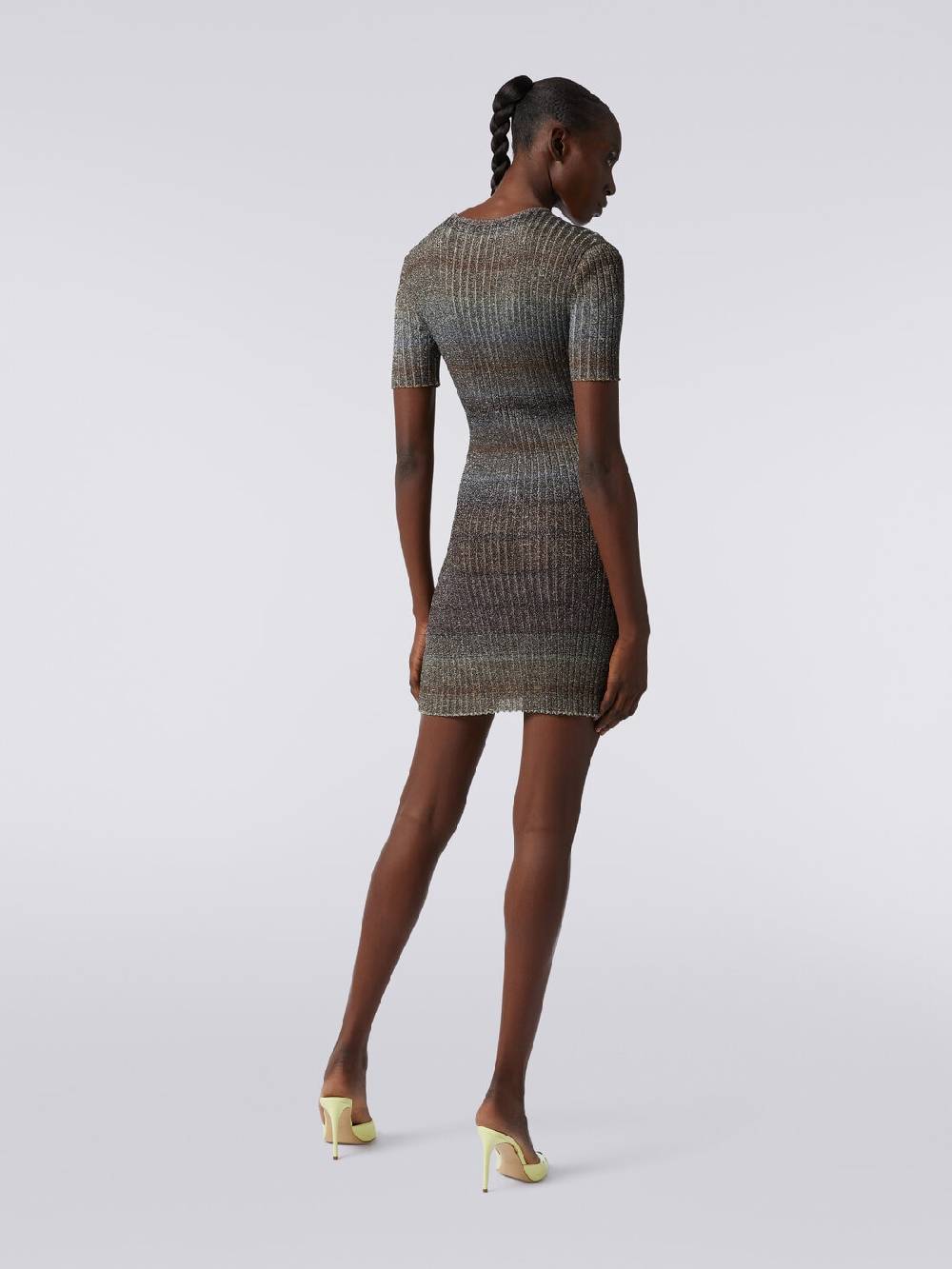 Missoni Mini-abito girocollo a costine con lurex Vendita Calda