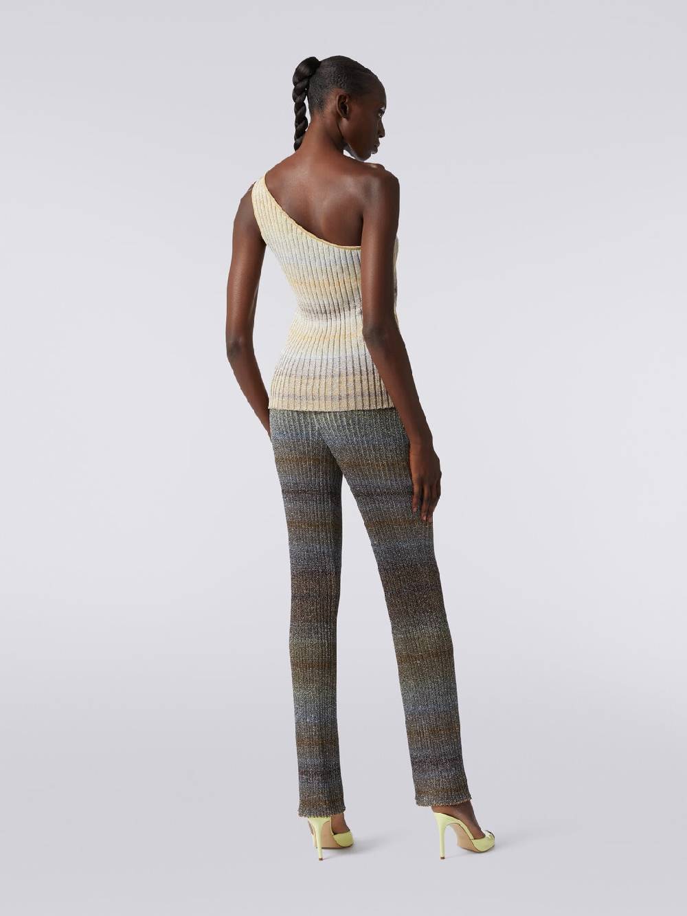 Missoni Pantaloni dritti in viscosa e lurex a costine Vendita Economica