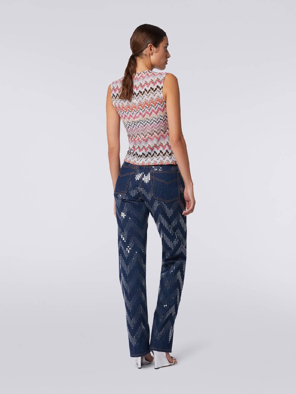 Missoni Canottiera girocollo zig zag con arricciature Negozio
