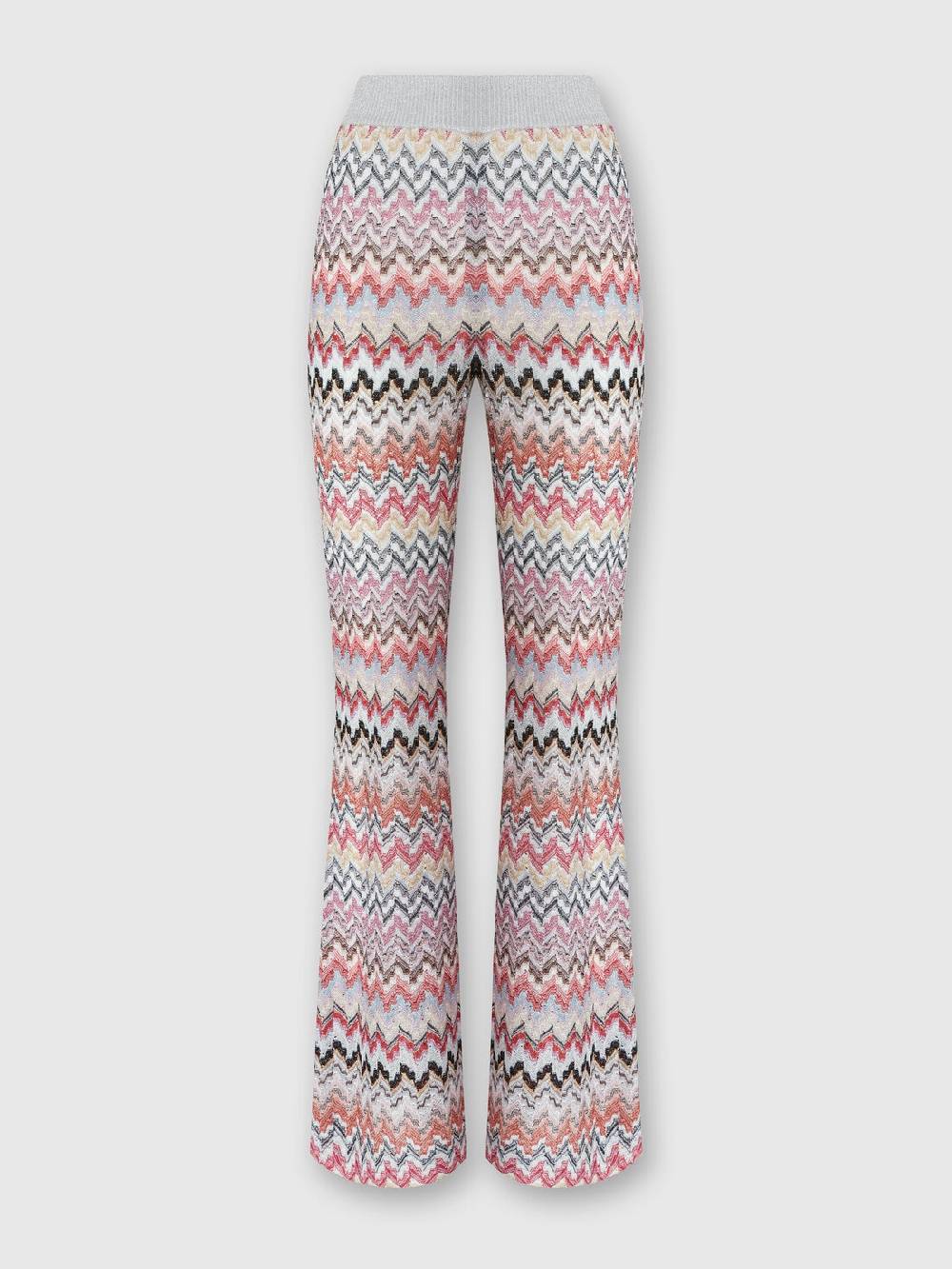 Missoni Pantaloni flare in misto viscosa lamé zig zag In Saldo