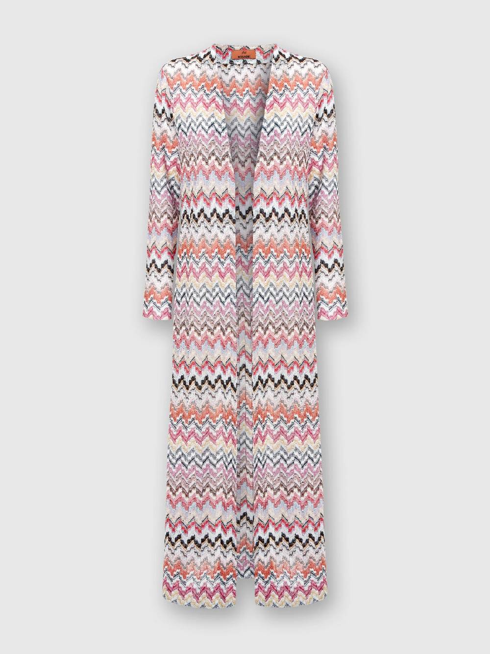 Missoni Cardigan lungo in maglia lamé zig zag Nuova