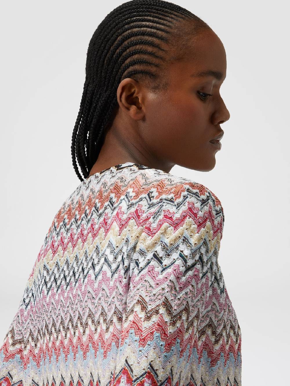 Missoni Cardigan lungo in maglia lamé zig zag Nuova