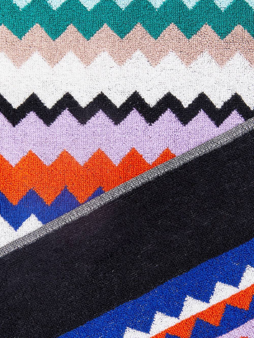 Missoni Telo mare 100x180 cm Riverbero in spugna di cotone zig zag Prezzo Ridotto