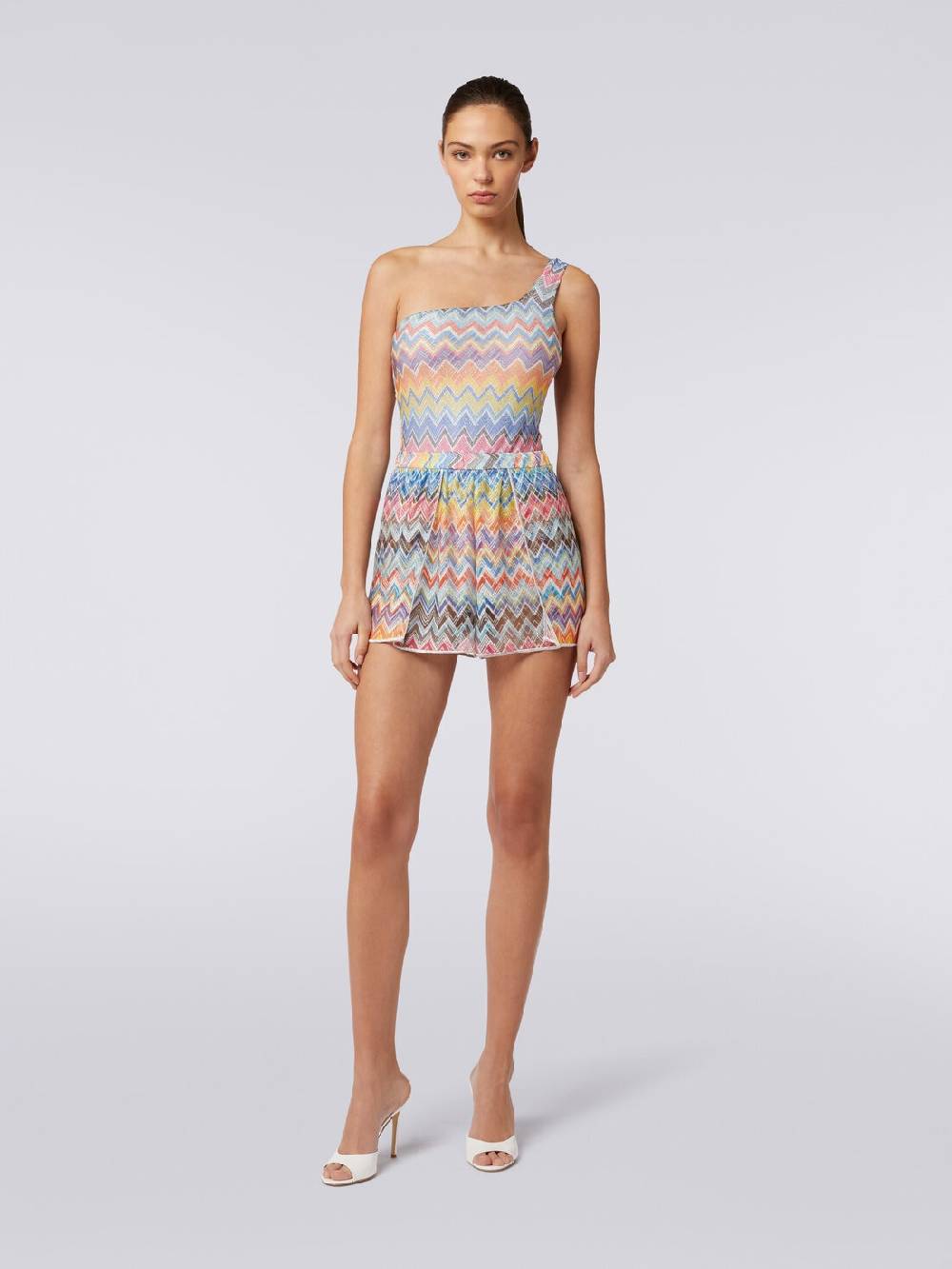 Missoni Shorts copricostume con stampa zig zag e lurex