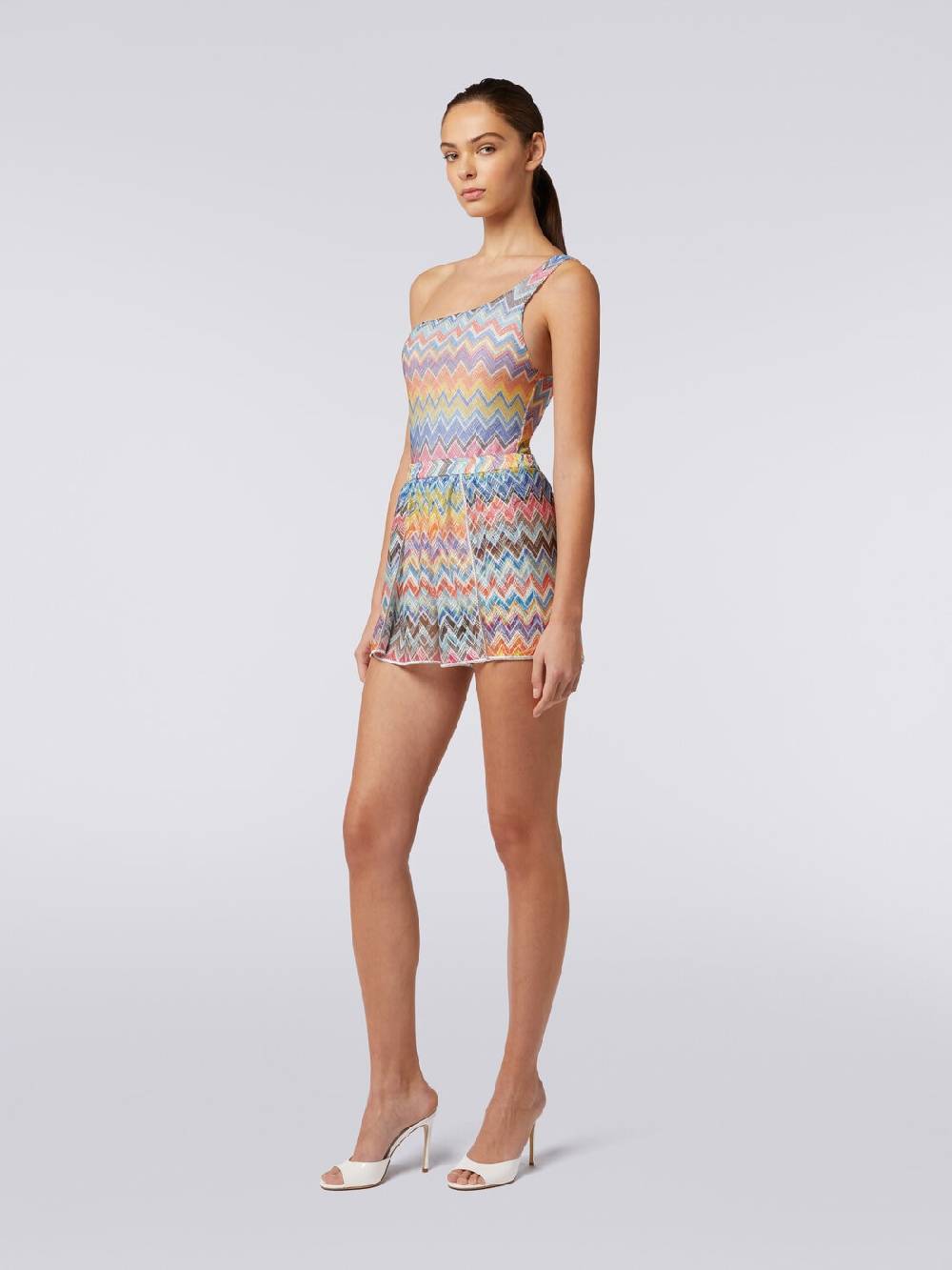 Missoni Shorts copricostume con stampa zig zag e lurex Economico