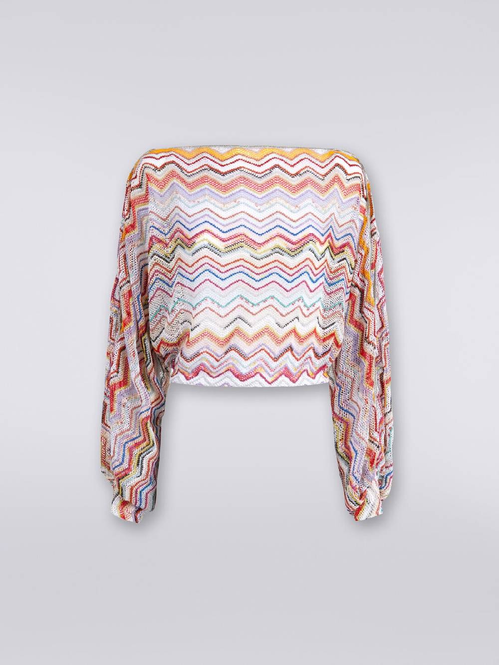 Missoni Top a maniche lunghe in crochet con lurex Offerte